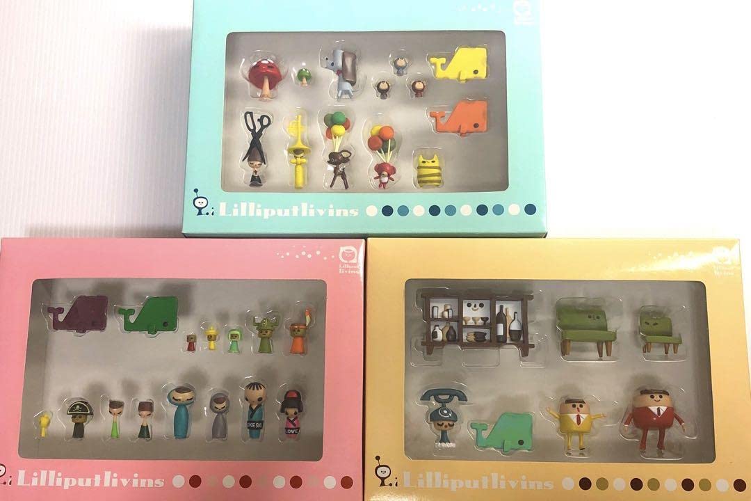 Lilliputlivins リリパットリビンズ　フィギュア Amazon.co.jp: 絶版品 セキグチ リリパットリビンズ A.B.Cセット 昭和